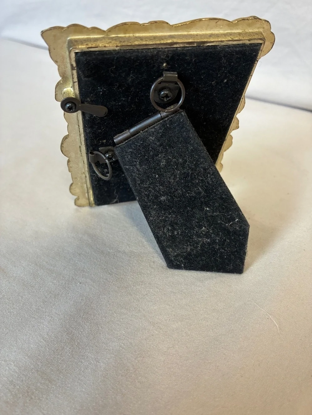Vintage Gold-silver Tone mini Floral Decorative Photo Frame